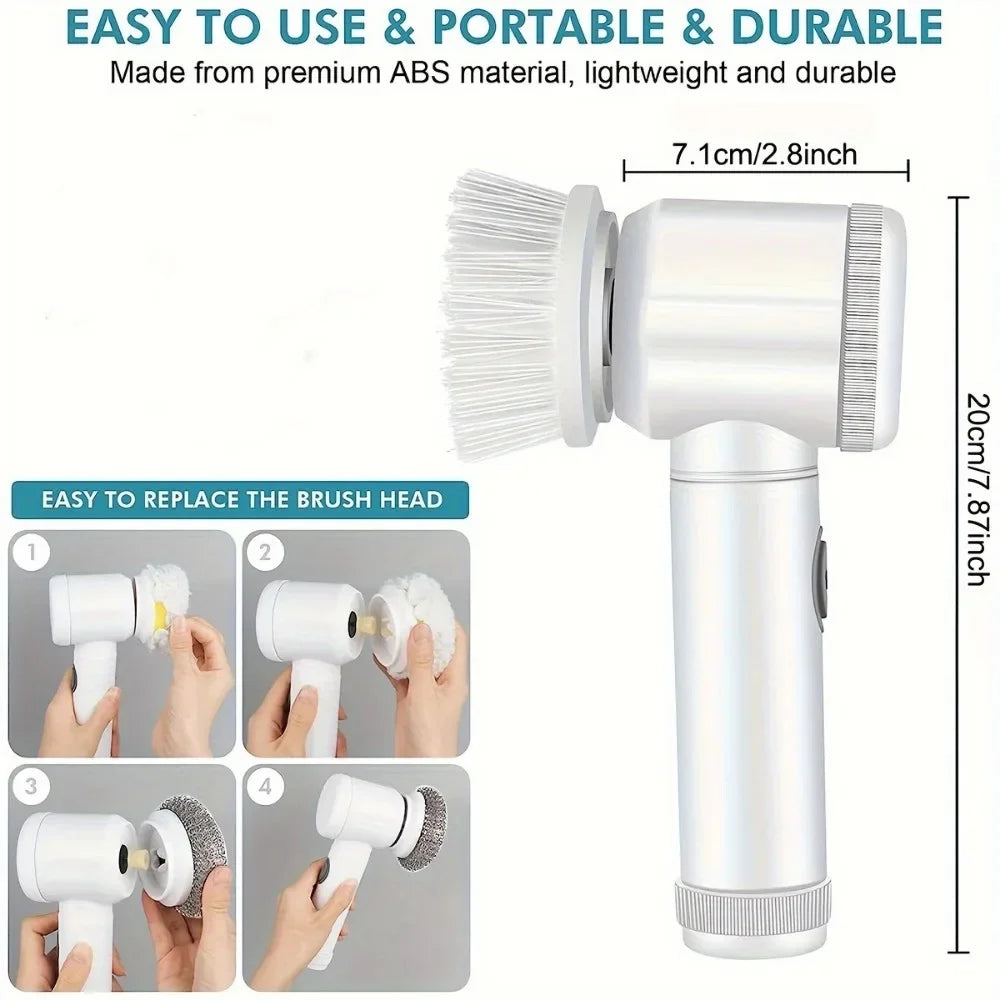 Hazarz Electric Cleaning Brush 5-in-1 Hand held