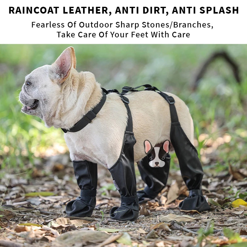 Dog Shoes Waterproof Ajustable Shoes For Dogs Non-Slip Dog Boots Outdoor Protector Accessories For French Bulldog Corgi Poodle