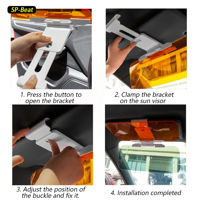 Car Anti-glare Glasses, Adjustable Sun Visor Extender, Day and Night Anti-high Beam, Car Anti-UV High-definition Goggles