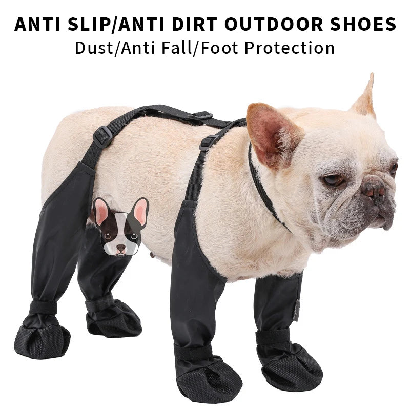 Dog Shoes Waterproof Ajustable Shoes For Dogs Non-Slip Dog Boots Outdoor Protector Accessories For French Bulldog Corgi Poodle